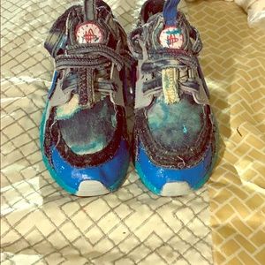 Custom made denim huaraches